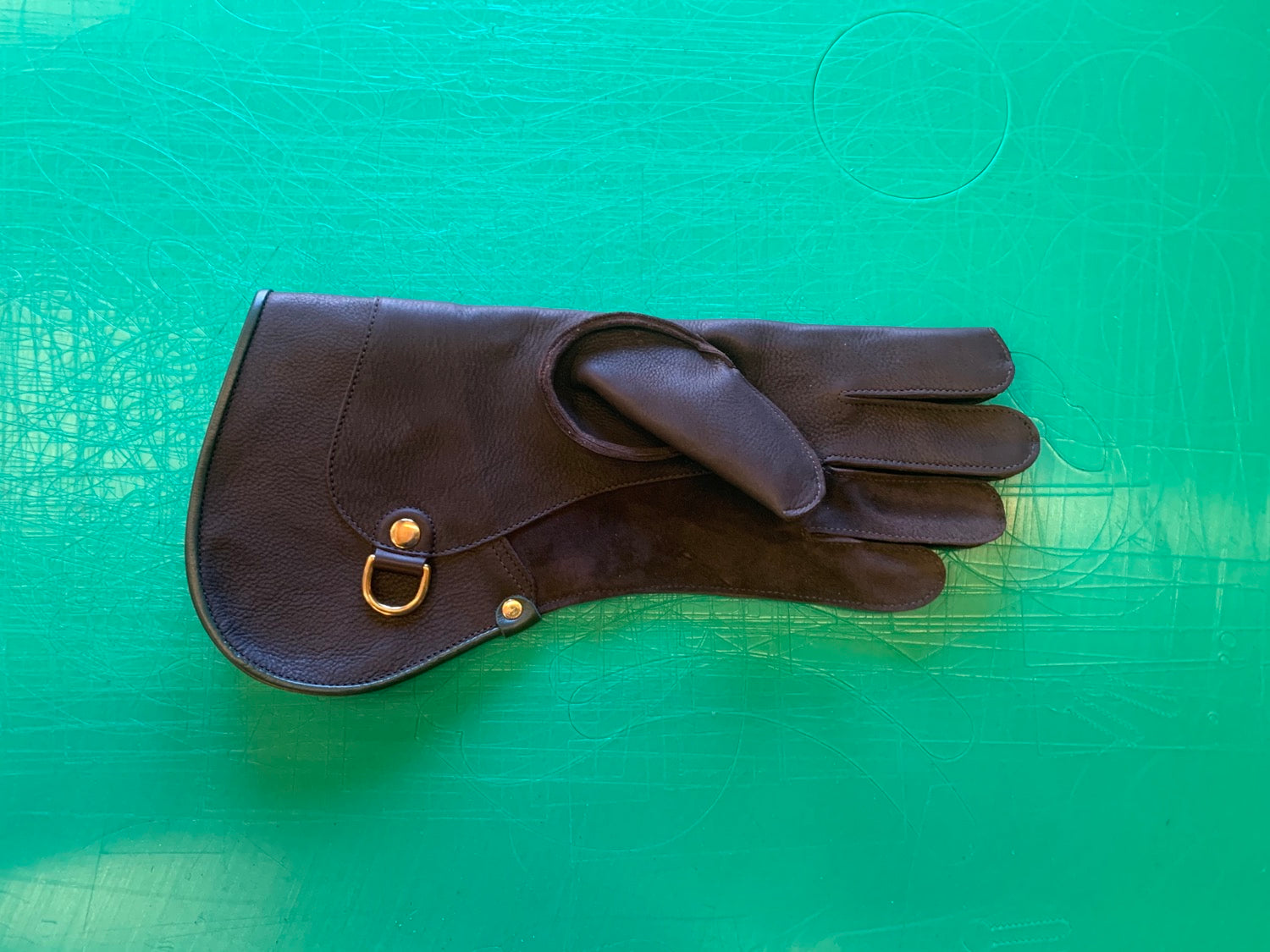 Falconry glove double full length 15” image 0