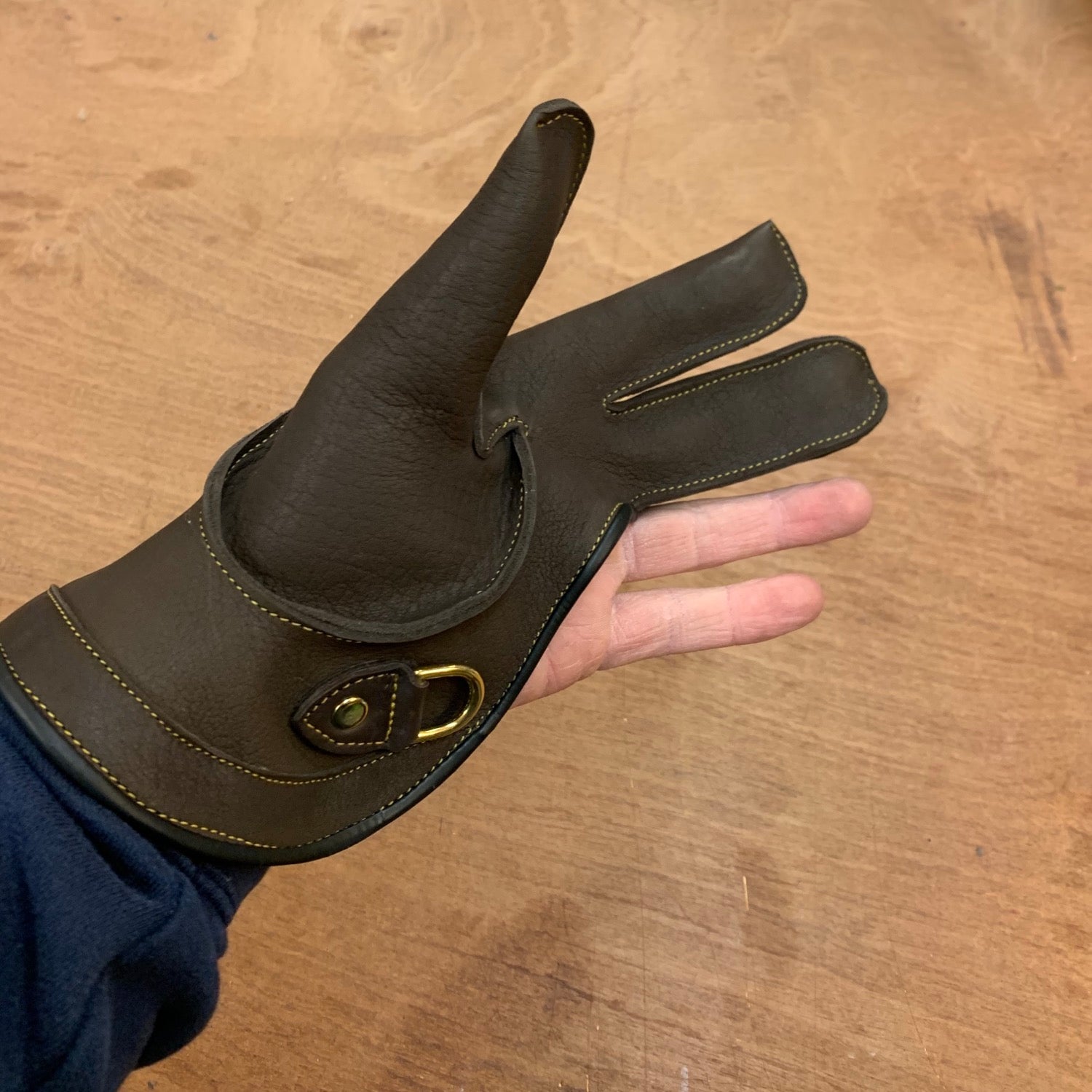 2 finger Falconry Gloves Machine Sewn image 1