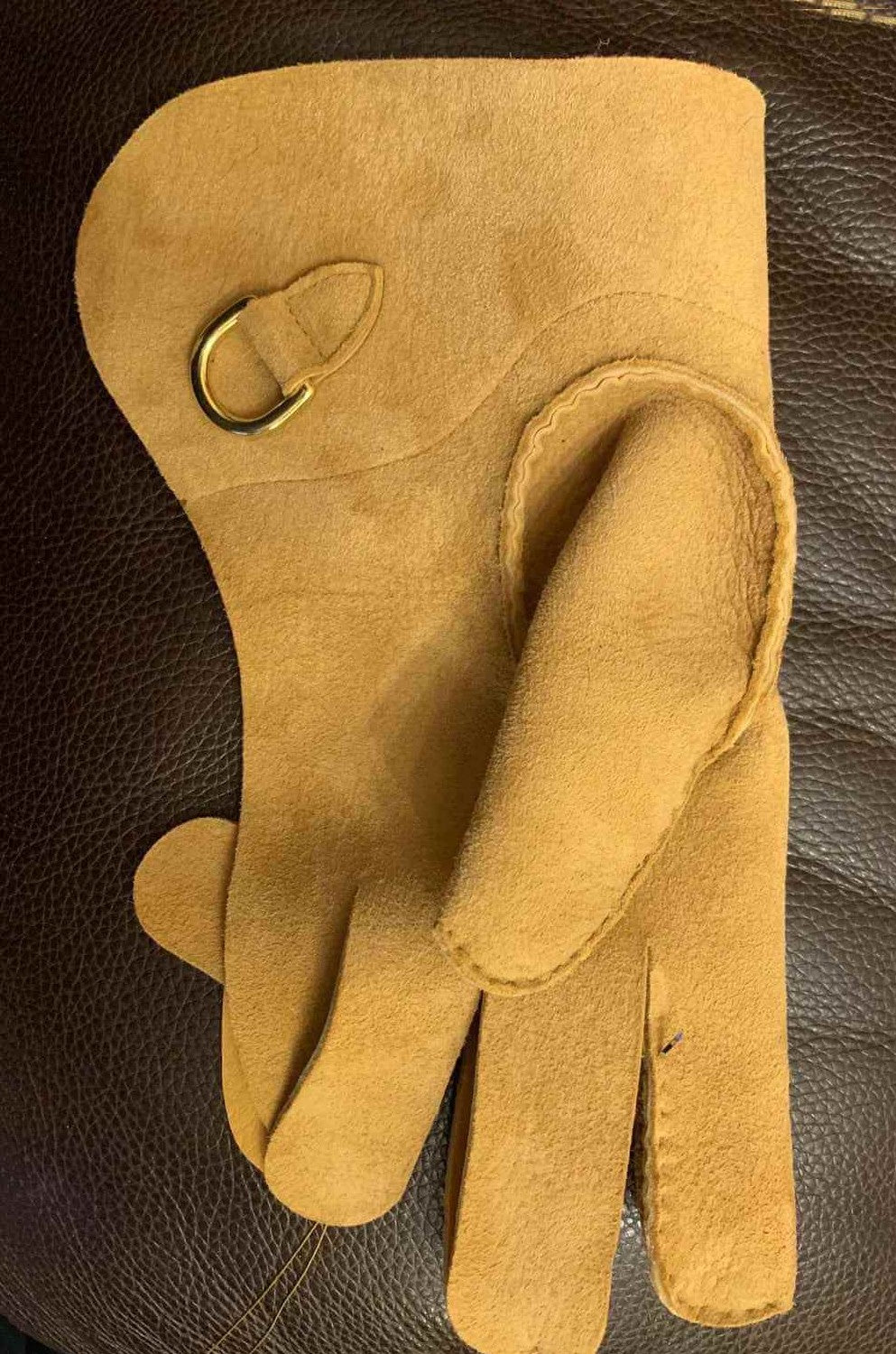hand sewn falconry gloves/deerskin-FULLSUMMED FALCONRY