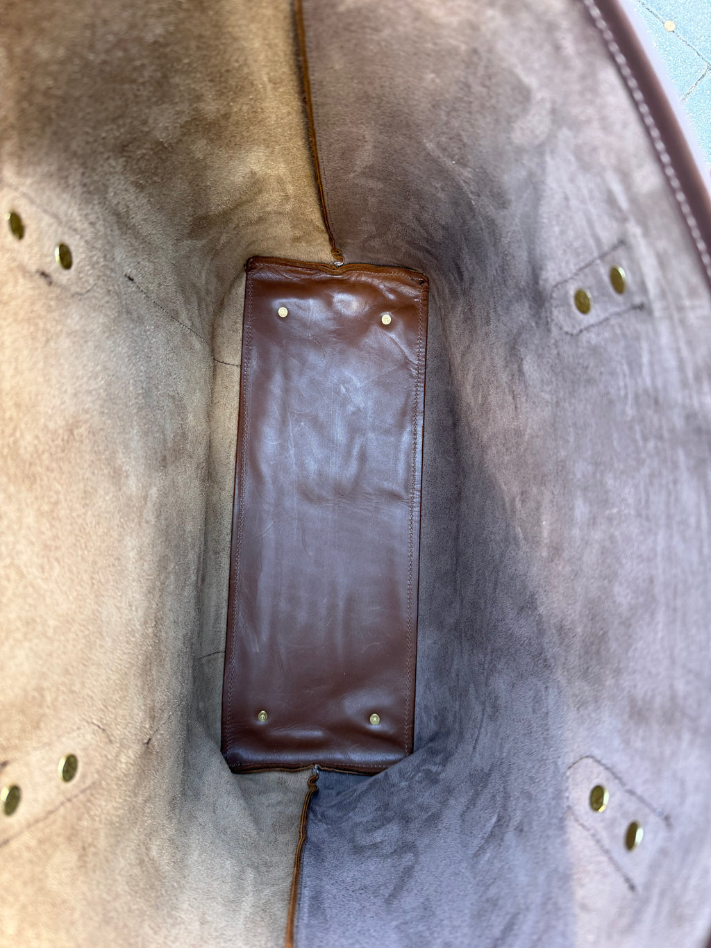 Leather  handmade tote bag