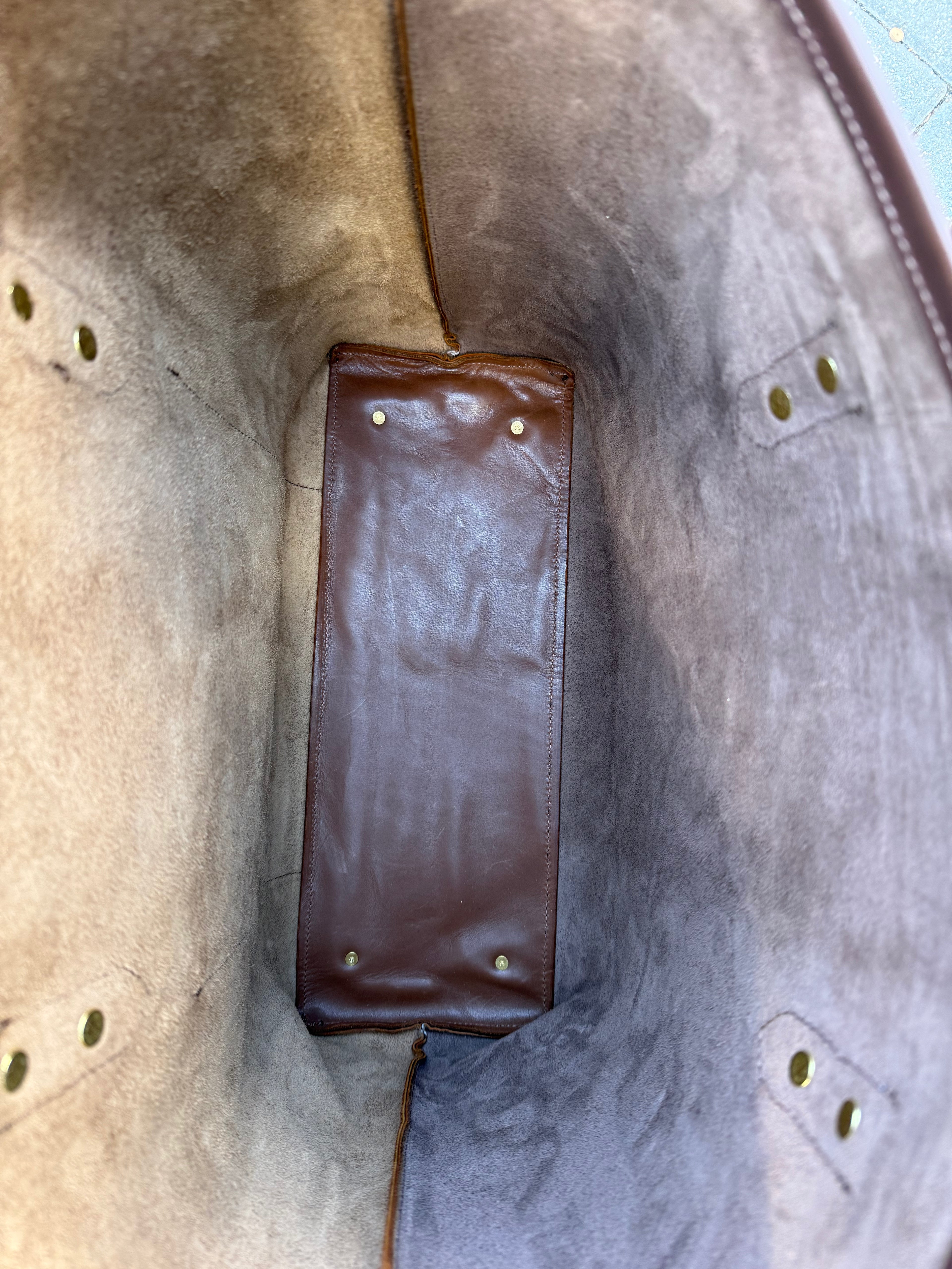 Leather  handmade tote bag