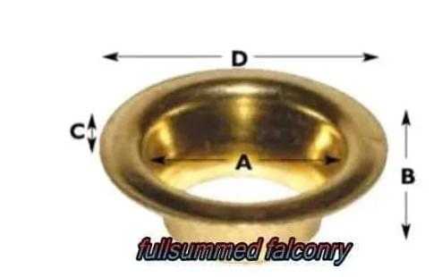 Brass Falconry Eyelets for Anklets