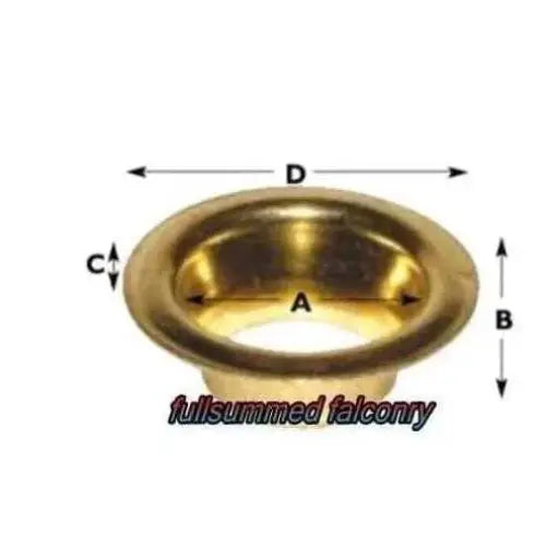 Brass Falconry Eyelets for Anklets