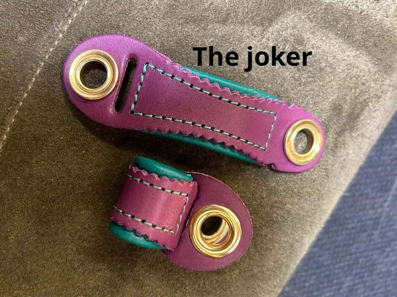 Falconry Aylmeri Anklets in vibrant 'The joker' color, designed for bird comfort and strength.