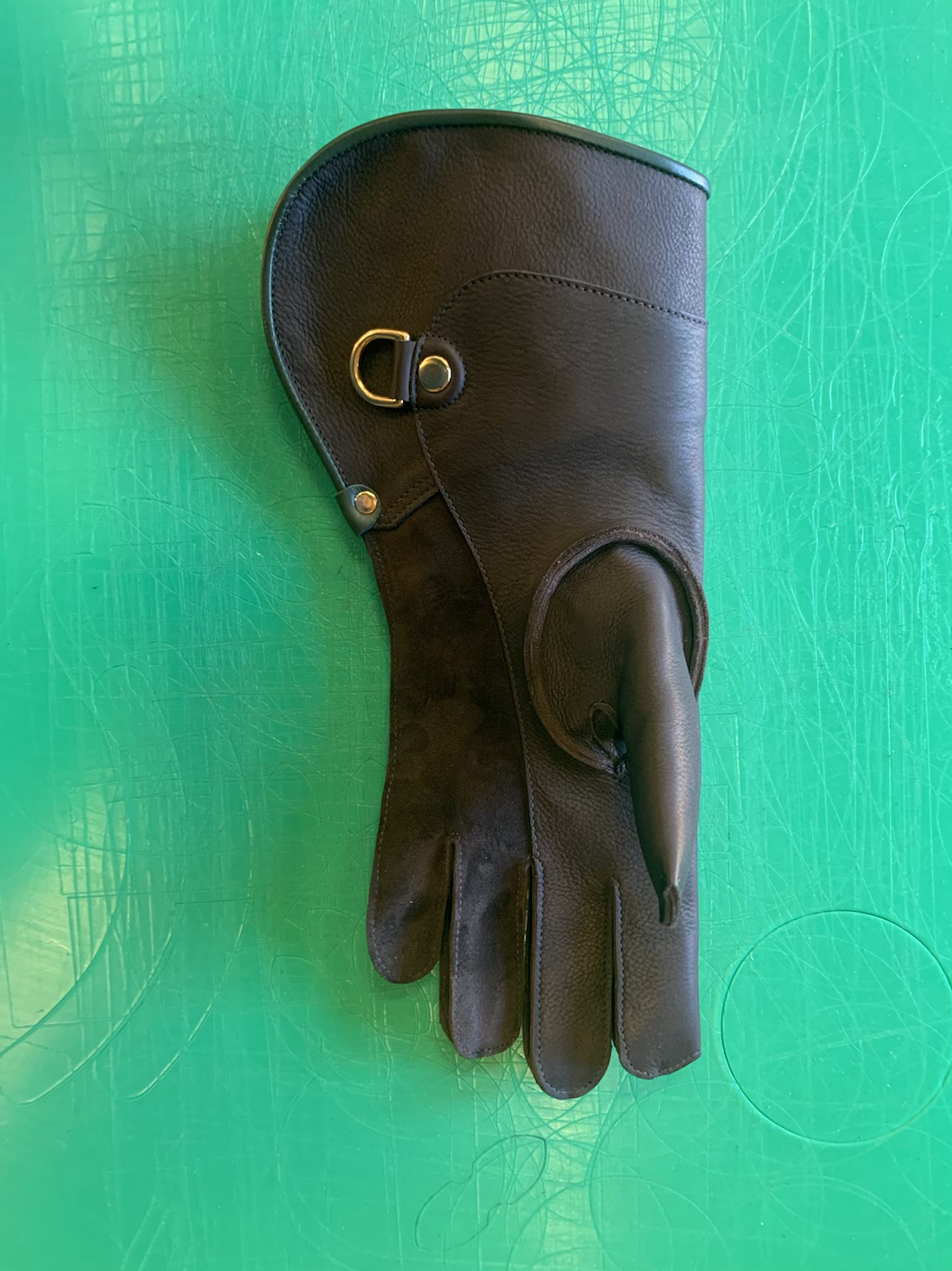 Falconry glove double full length 15” image 3