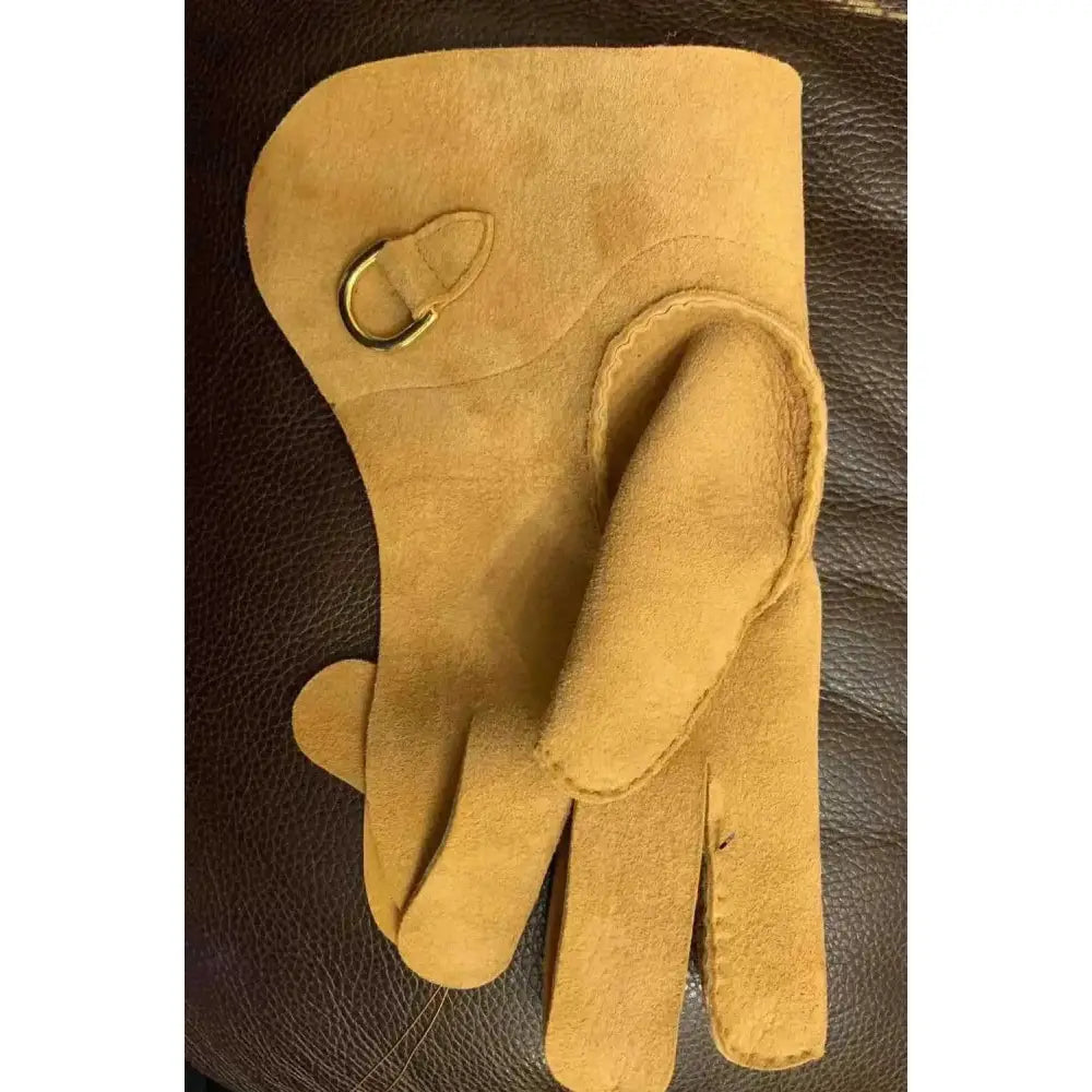 Hand-Sewn Deerskin Falconry Gloves