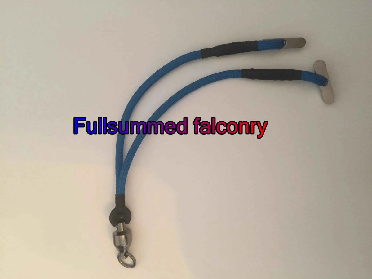 Falconry Bullet Jesses counter balance with stainless steel swivel for reliable falconry equipment.
