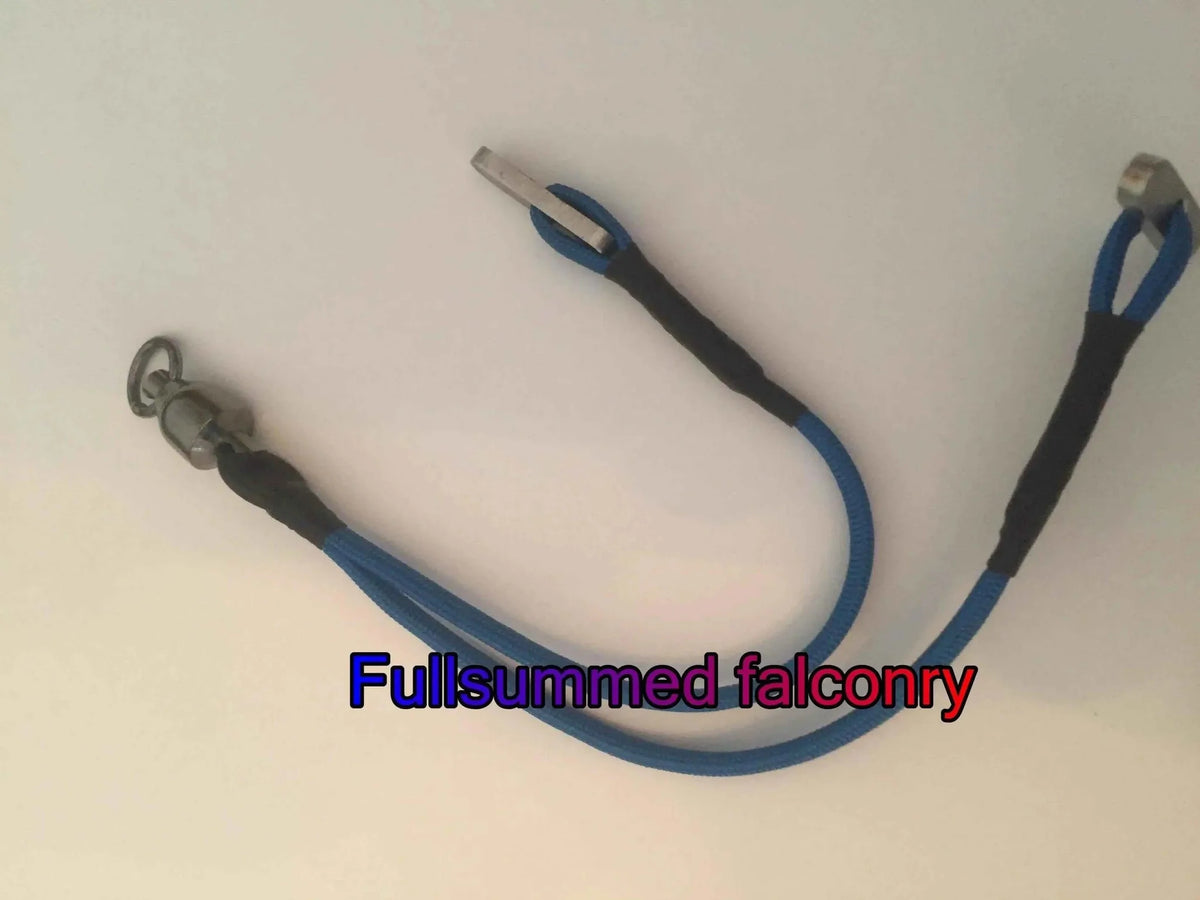 Falconry Bullet Jesses counter balance with stainless steel swivel for reliable falconry equipment.