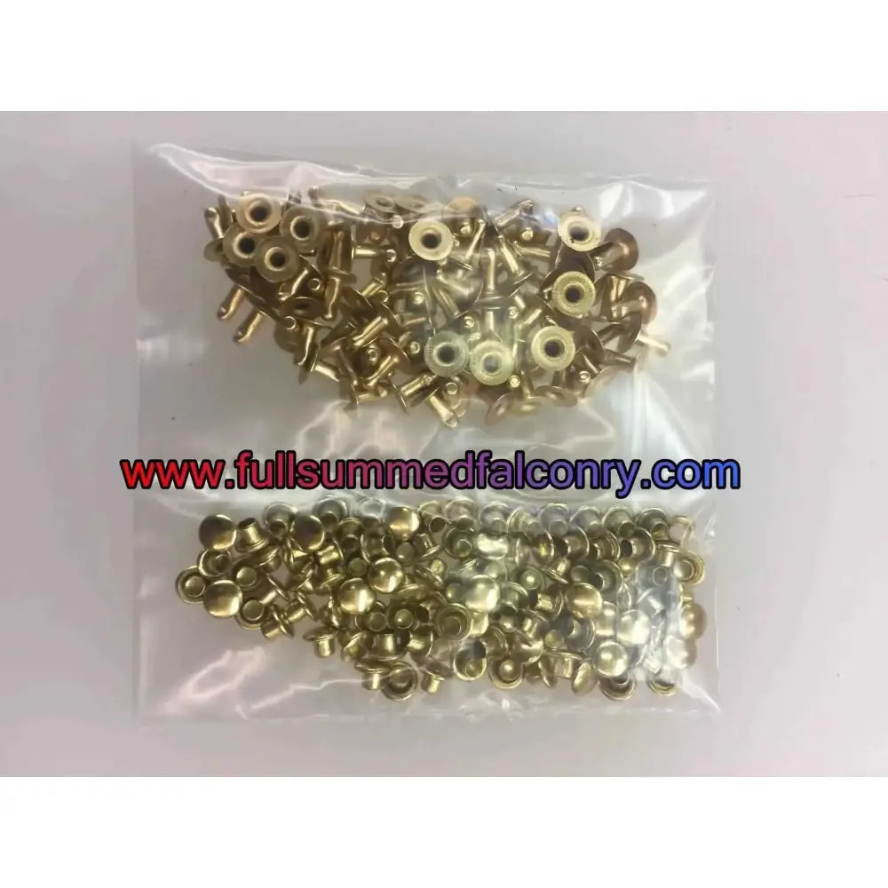 Small Leather Rivets – 6 mm Cap Stem - bag of 100