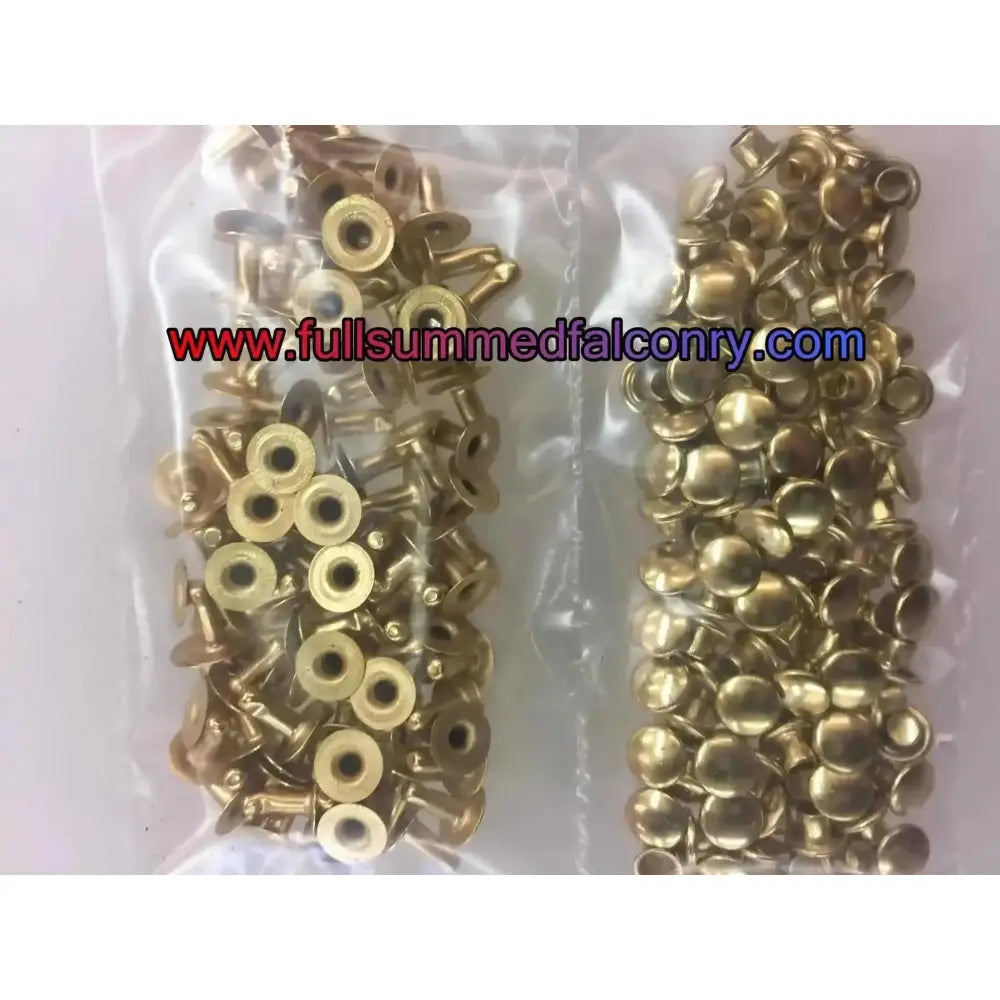 Small Leather Rivets – 6 mm Cap Stem - bag of 100